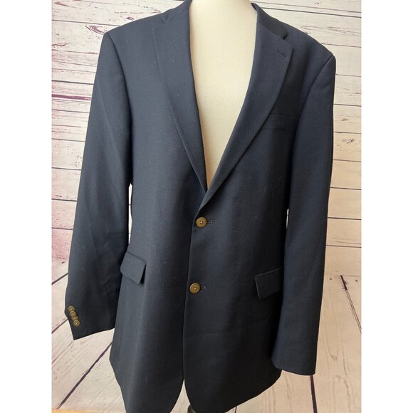 Tommy Hilfiger Blazer Sport Coat L44 L 44 Wool lined‎ suit jacket Double vented - Picture 1 of 10